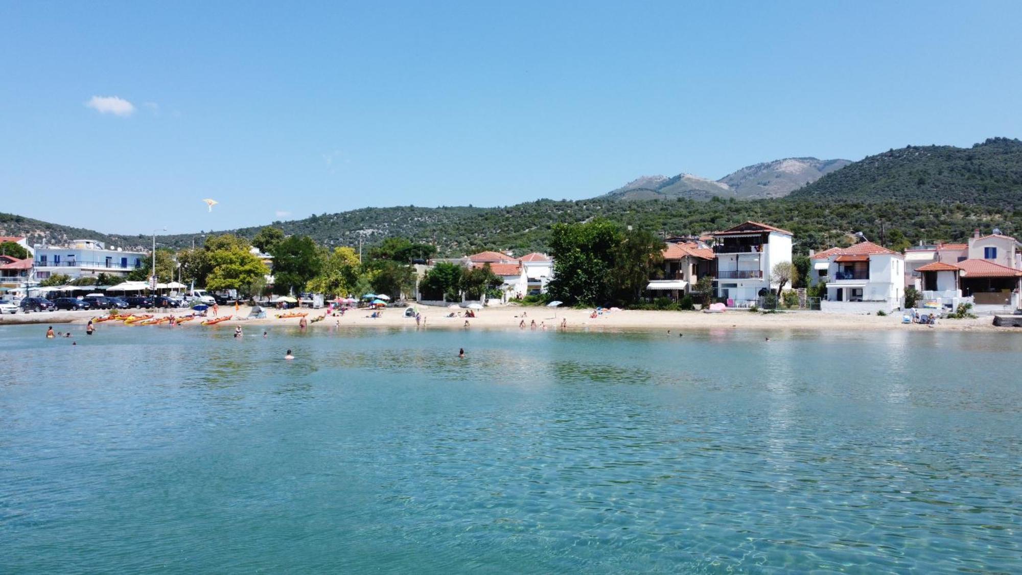 Beachfront Apartment Thassos Skála Kallirákhis Esterno foto